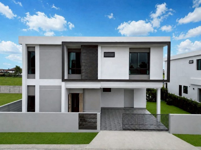ขาย #โซนหางดง Garden Ville บ้าน 2 ชั้น #วิวทุ่งนา มีทั้งหมด 2 หลัง ใกล้ #Lanna International School เพียง 3 นาที เงียบสงบ เข้าเมืองสะดวก