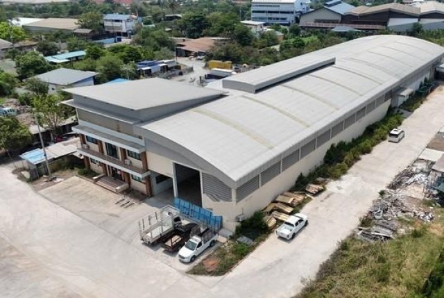 BST1281 ให้เช่าโรงงาน โกดัง สมุทรสาคร พื้นที่สีชมพู ขอ รง.4 ได้ รถใหญ่เข้าได้