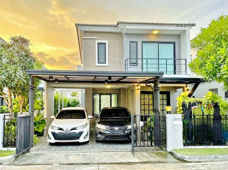 ใกล้บางใหญ่ซิตี้ 950 ม.พร้อมเฟอร์ฯครบ บางบัวทอง-340 ละหาร บ้านเดี่ยว 2 ชั้น 3 นอน 2 น้ำ 141 ตร.ม.