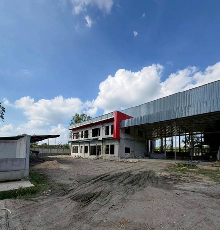 ขายและให้เช่าโรงงาน เนื้อที่ 4 ไร่ โรงงานสร้างใหม่ใกล้นิคมเกตเวย์ฉะเชิงเทรา ผังม่วงลาย