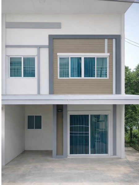 บงกช42-46ใกล้ตลาดพระรูปคลอง 2 950 ม. ทาวน์โฮม 2 ชั้นรังสิต-คลองสอง 3 นอน ฟิวเจอร์พาร์ค รังสิต 2.8กม. 18 ตร.ว.