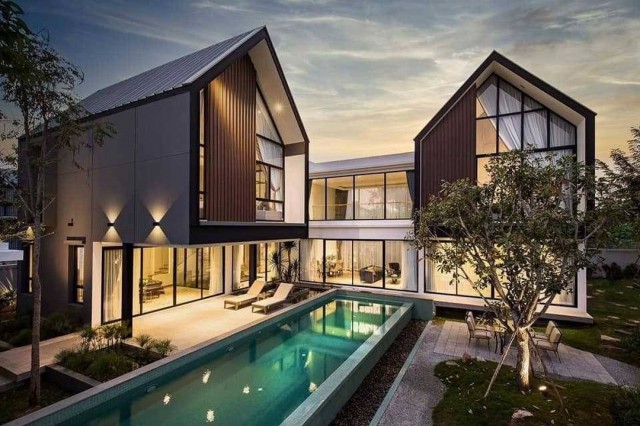 ขาย 24.9​ ล้าน 199 ตรว. #โซนหางดง บ้านพูลวิลล่าสวย 2 ชั้น สไตล์ #Modern Contemporary #ใกล้สนามบิน​ #บิ๊กซีแม่เหียะ