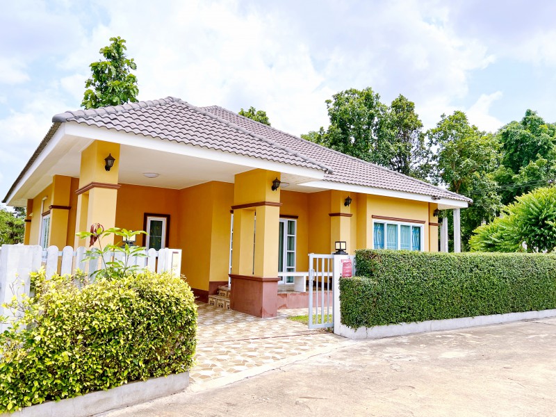 บ้านเดี่ยวสไตล์โมเดิร์น ม.ขอนแก่น หนองคาย 3นอน 2น้ำ 80ตร.ว. 140ตร.ม. บ้านพร้อมอยู่ใกล้ Caltex Shell และ PTT Station