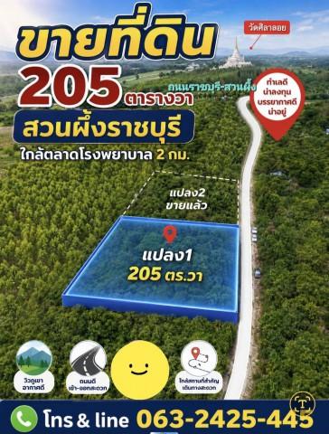 ขายที่ดิน 205 ตารางวา (นส.3ก.รอเดินสำรวจเอาโฉนด)ทำเลสวย อำเภอสวนผึ้ง จังหวัดราชบุรี