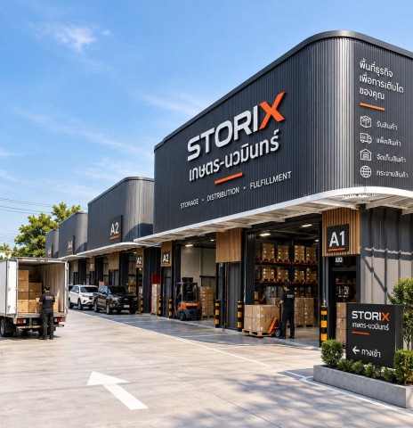 โกดังพร้อมออฟฟิศระดับพรีเมียม (Premium Warehouse and Office) - Storix Kaset Nawamin